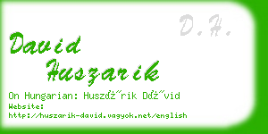 david huszarik business card